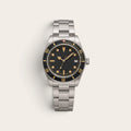 39mm Vintage Black-Bezel Automatic Dive Watch – NH35