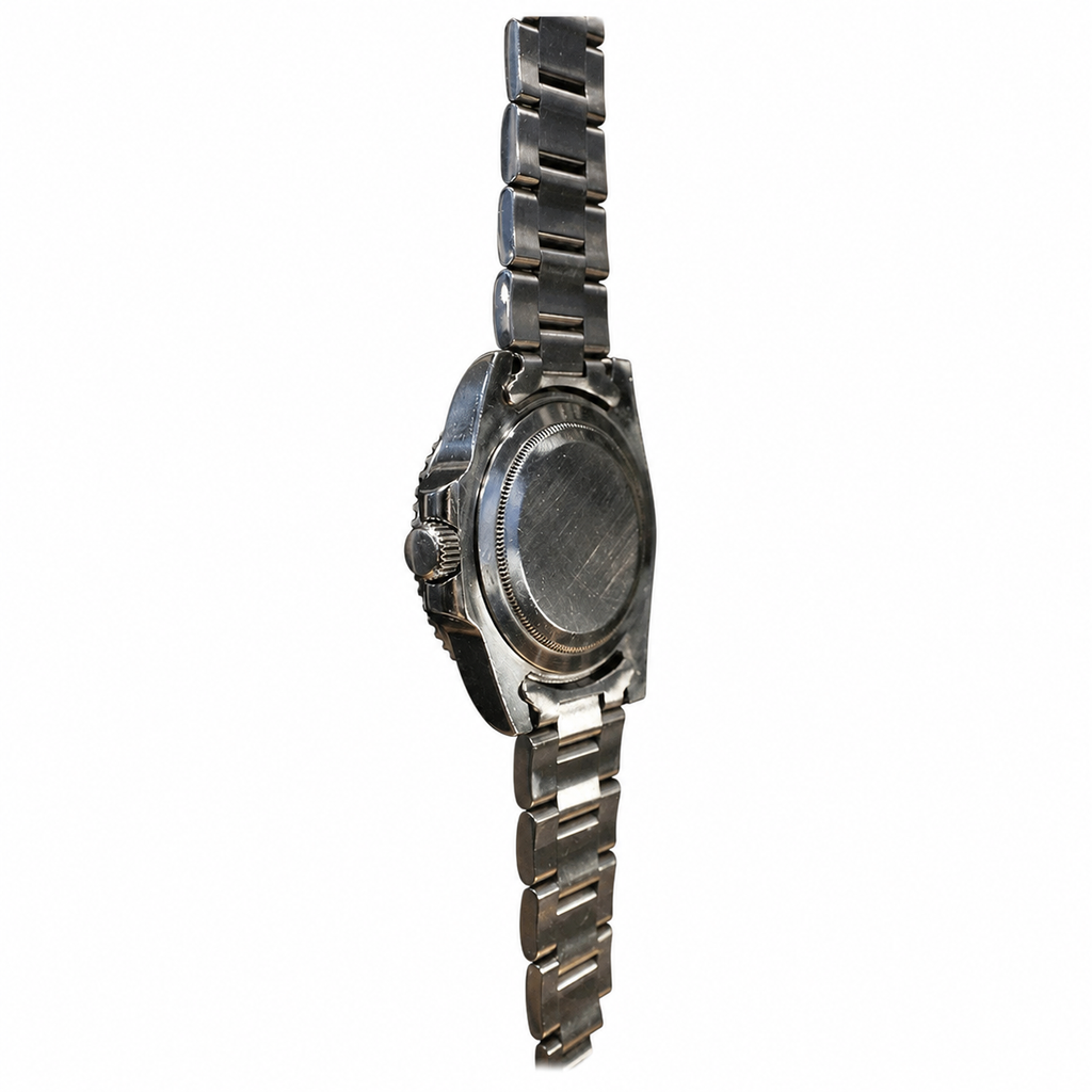 Crown-side profile of the NH35 dive watch with a screw-down crown