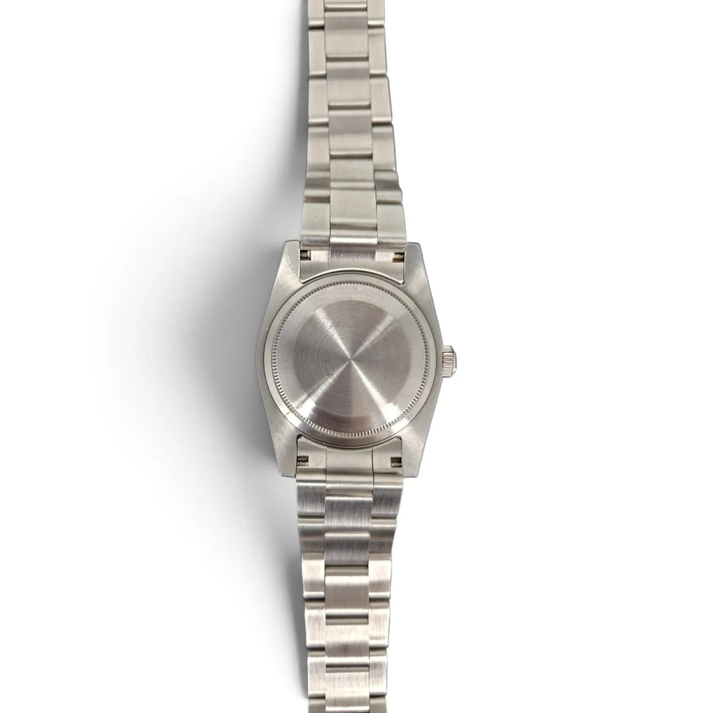 Stainless steel caseback and bracelet of the vintage 3-6-9 automatic field watch
